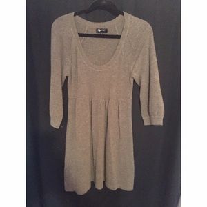 Three quarter sleeve cashmere Aqua dress