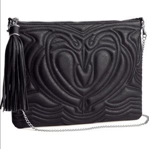 HP🎉H&M Black Leather Tassel Clutch