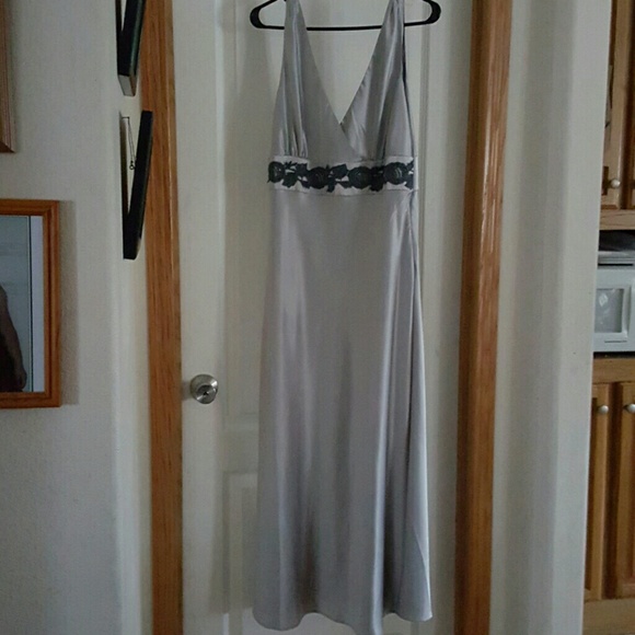 Silver silk gown