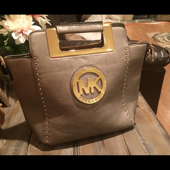 Silver and gold MK purse