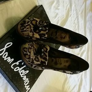 Sam Edelman calf hair loafer wedges