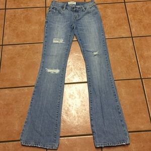 A&F distressed faded jeans in sz 0