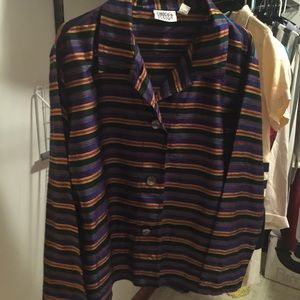 Chico's Design 100% silk top/blazer