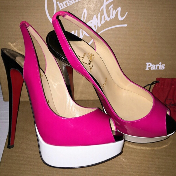 Christian Louboutin Lady Peep Sling Heels