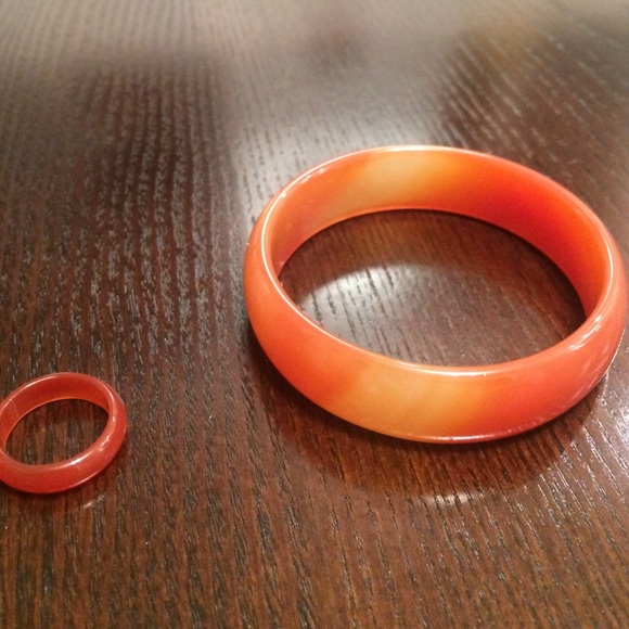 Bracelet and ring set (agate)