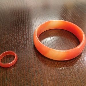 Bracelet and ring set (agate)