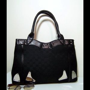 New Canvas and Faux Leather Bag - Closeout Sale