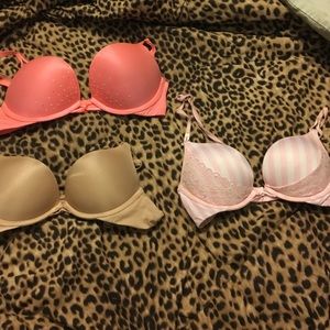 3 VS bombshell bras