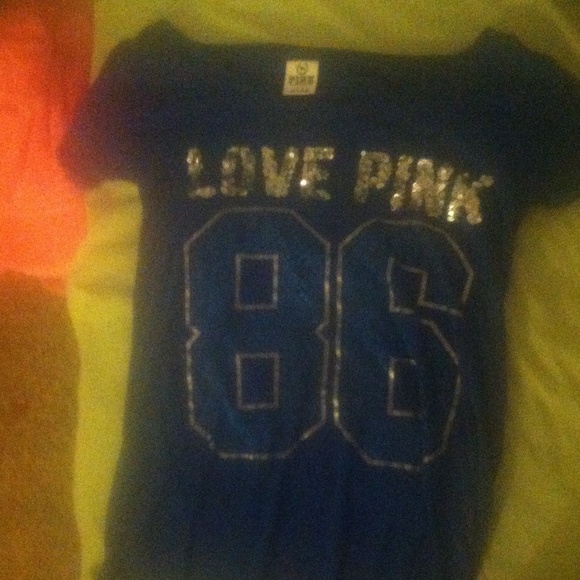 Blue Victoria secret sparkle t-shirt