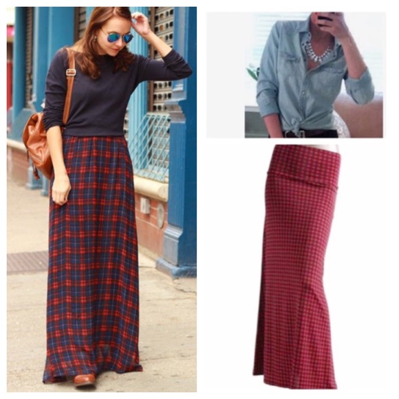 SALE!  S-XL Plaid Maxi