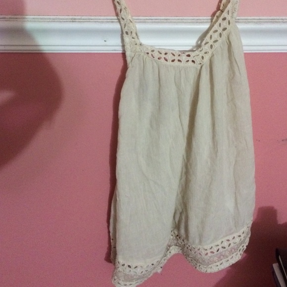Lace lined tank