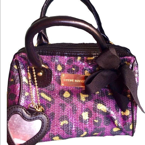 Steve Madden purple leopard mini purse