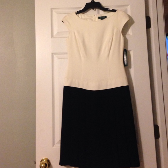 Ralph Lauren winter white/black dress