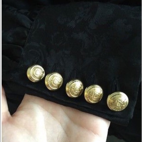 Balmain H&M weave silk mini black dress size 8 - Picture 3 of 4