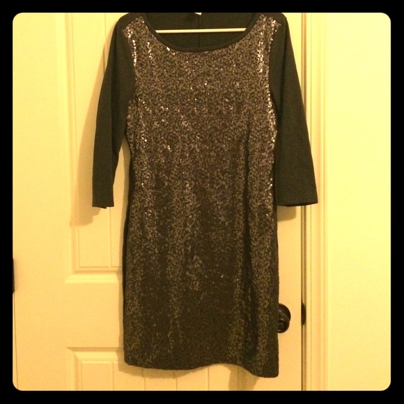 Gray sparkle dress.