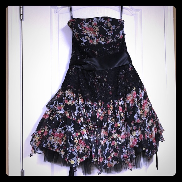 Jessica McClintock short floral formal gown - Picture 1 of 4