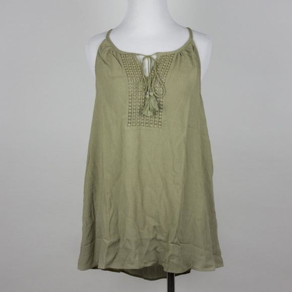 Gorgeous olive green tank blouse