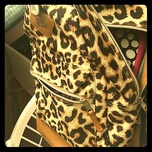 Cheetah print school bag