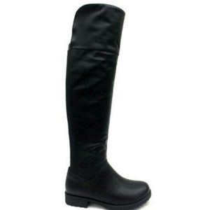 NEVER WORN Bamboo Black Knee High Boot