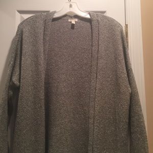 Silence + Noise Grey Long Open Sweater Small