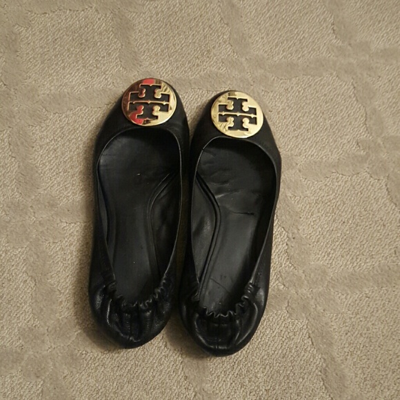 Tory Burch Shoes - Limited time sale! Tory Burch black and gold flats
