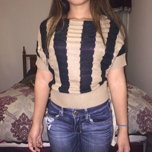 Brown & Black Striped Shirt