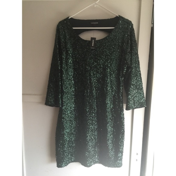 Green Sequin Mini Dress