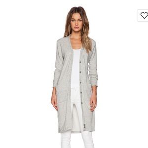 Standard James Perse Grey Long Cardigan Sweater 2