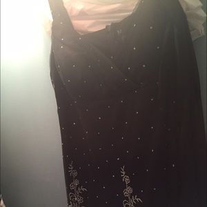 NWT Black Cocktail Dress with beaded detail