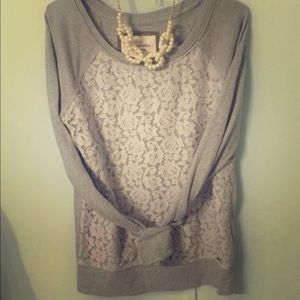 Abercrombie lace front sweatshirt