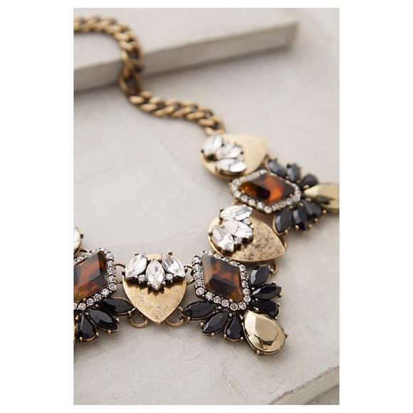 🚫Sold🚫Anthropologie Dorado Crystal Bib Necklace - Picture 2 of 2