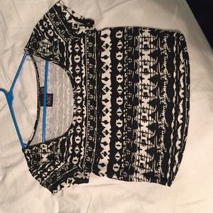 Black and white crop top