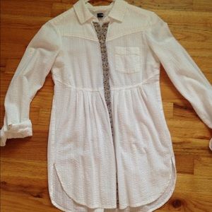 White Free People button up