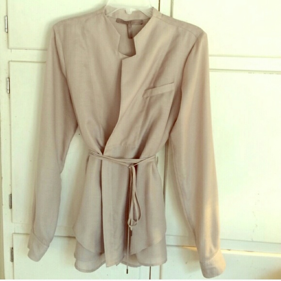 Halston Hansen wrap blouse