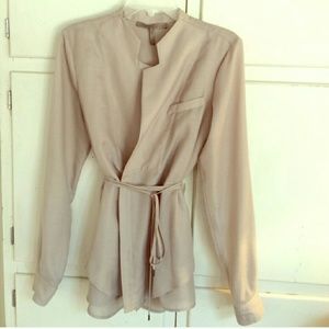 Halston Hansen wrap blouse