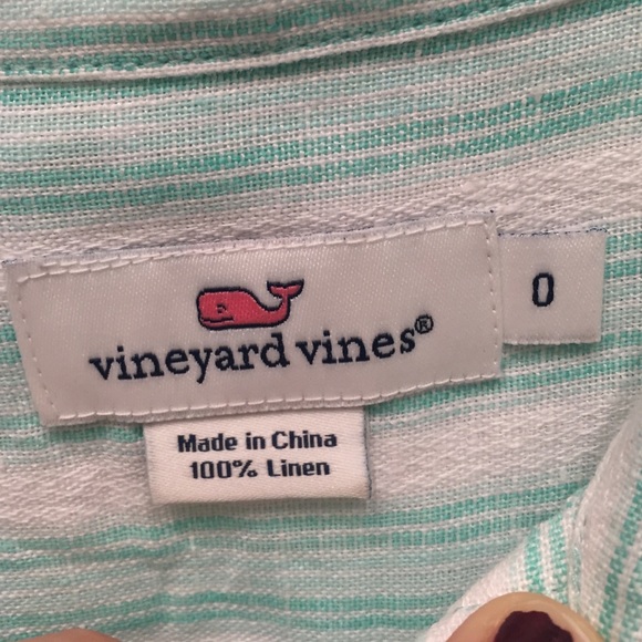 Vineyard Vines size 0 aqua popover - Picture 4 of 4