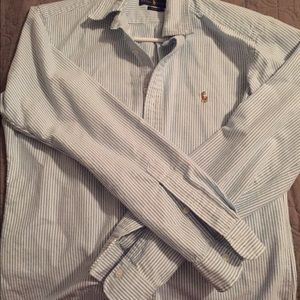 Men's Polo long sleeve button up.