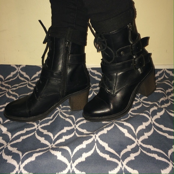 Leather booties