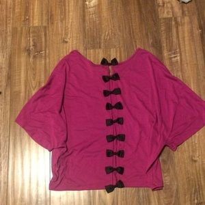 Bow back poncho sleeve top!!