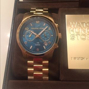 Turquoise 'stop hunger' women's watch