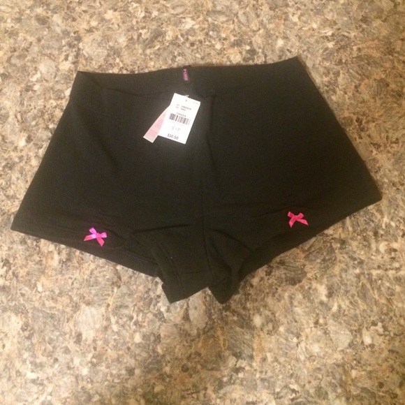 Victoria's Secret black "boy short" panty.