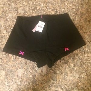 Victoria's Secret black "boy short" panty.