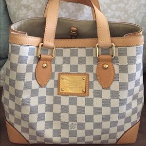 SOLD Authentic Pm Damier Azur Hampstead tote