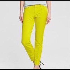 Yellow Green Gap Slim Crop Pant