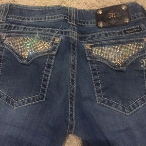 Miss Me jeweled skinny blue jean