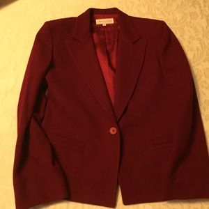 Jones New York 100% Wool Blazer (Red) Size 10