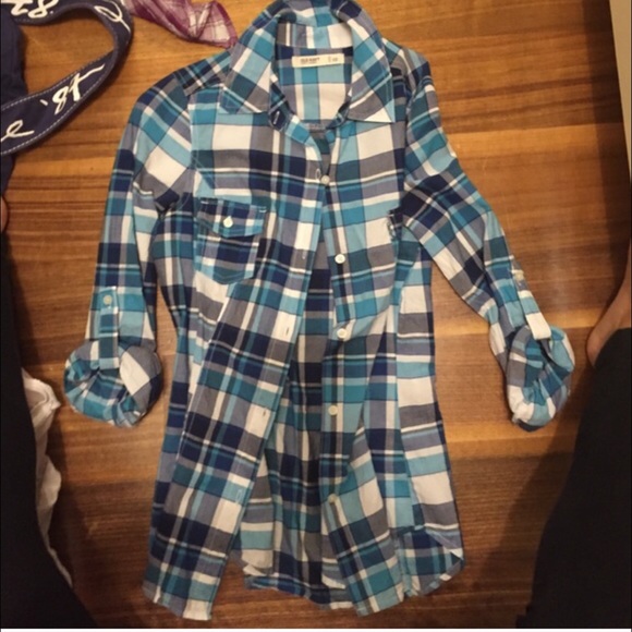 Blue Plaid Shirt