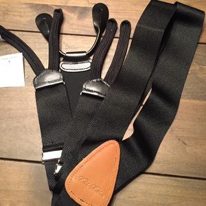 Brooks Brothers black suspenders NWOT