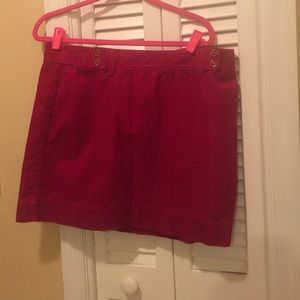 Ann Taylor Loft corduroy pink short skirt.