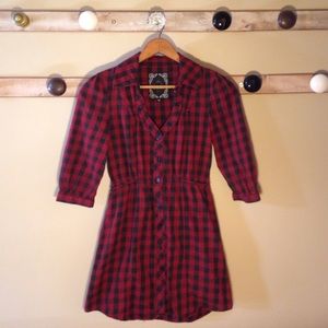 Guess Jeans plaid flannel tunic top